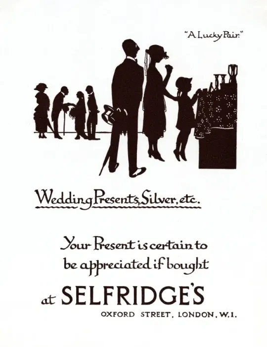 Framed Print : Advertisement for Selfridges wedding presents Framed Print : Advertisement for Selfridges wedding presents
