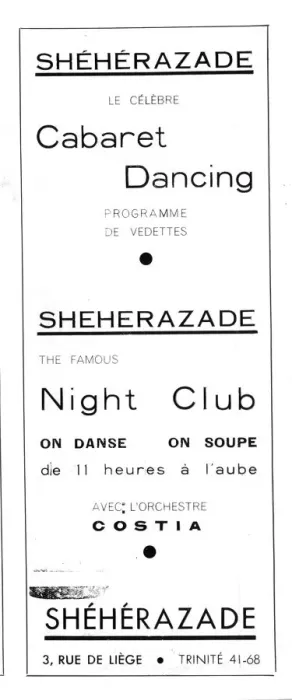 Framed Print : Advert for Sheherazade nightclub, 3 Rue de Leige, Paris Date: 1920s Framed Print : Advert for Sheherazade nightclub, 3 Rue de Leige, Paris Date: 1920s