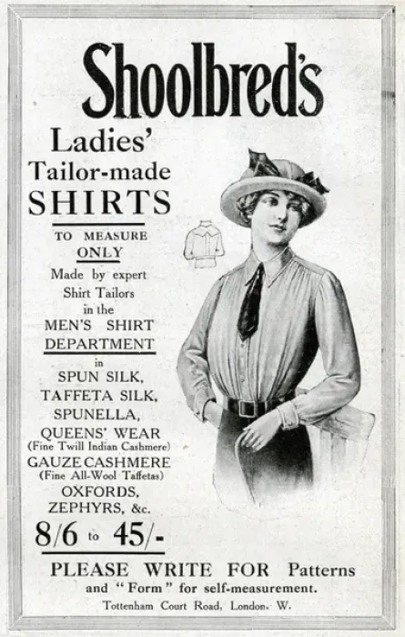 Framed Print : Advertisement for Shoolbreds ladies shirts Framed Print : Advertisement for Shoolbreds ladies shirts