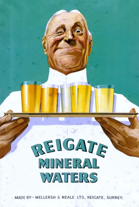 Framed Print : Advertising showcard, Reigate Mineral Waters Framed Print : Advertising showcard, Reigate Mineral Waters