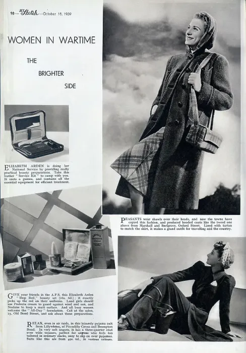 Framed Print : Advertorial showing women's fashions and cosmetics Framed Print : Advertorial showing women's fashions and cosmetics