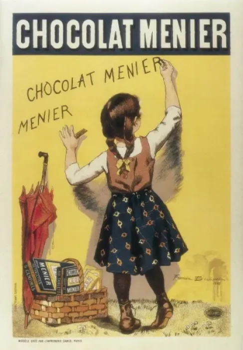 Framed Print : Advertisement sign for Chocolat Menier, 1893 Framed Print : Advertisement sign for Chocolat Menier, 1893