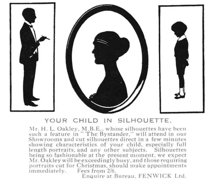 Framed Print : Advertisement for silhouette portraits by H. L. Oakley Framed Print : Advertisement for silhouette portraits by H. L. Oakley
