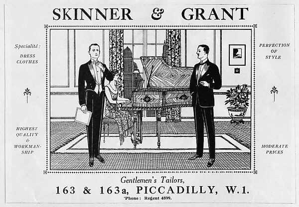 Advert for Skinner & Grant, Gentlemens tailors, 1920s