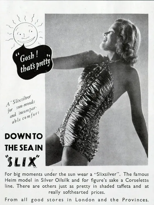 Framed Print : Advert for Slixsilver swimsuits Framed Print : Advert for Slixsilver swimsuits