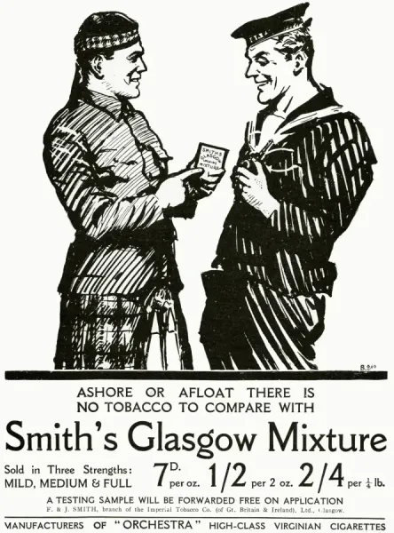 Smiths Glasgow Mixture Tobacco Print 1915. Art Prints, Posters & Puzzles  from Mary Evans