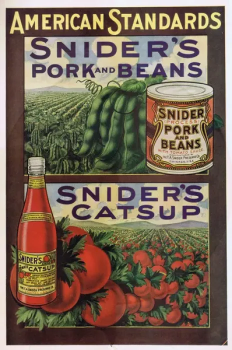 Framed Print : Advert for Sniders Pork and Beans and Catsup Framed Print : Advert for Sniders Pork and Beans and Catsup