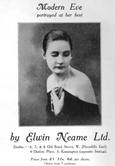 Framed Print : Advert for society photographer Edwin Neame, London, 1926 Framed Print : Advert for society photographer Edwin Neame, London, 1926