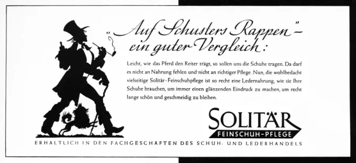 Framed Print : Advertisement for Solitar Fine Shoe Care Framed Print : Advertisement for Solitar Fine Shoe Care
