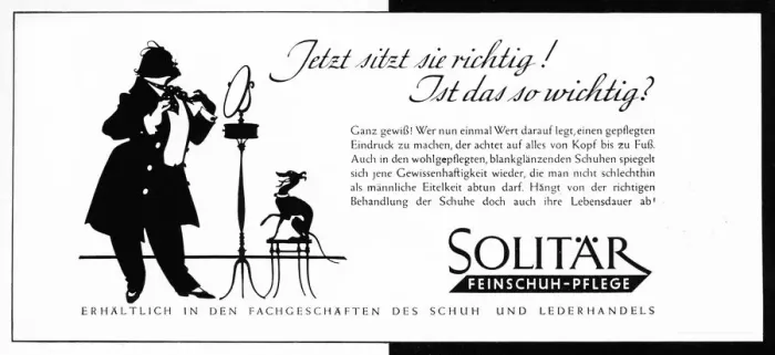 Framed Print : Advertisement for Solitar Fine Shoe Care Framed Print : Advertisement for Solitar Fine Shoe Care