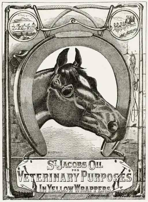 Framed Print : Advert for St Jacobs Oil in yellow wrappers 1888 Framed Print : Advert for St Jacobs Oil in yellow wrappers 1888