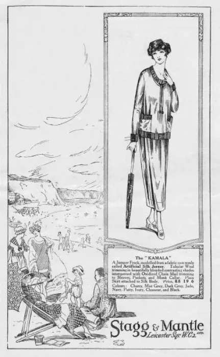 Framed Print : Advert for Stag & Mantle jumper frock, 1918 Framed Print : Advert for Stag & Mantle jumper frock, 1918