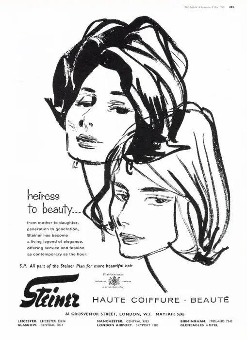 Framed Print : Advertisement for Steiner Hairstylists Framed Print : Advertisement for Steiner Hairstylists