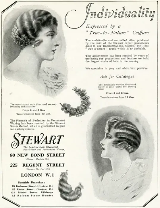 Framed Print : Advert for Stewart hair specialist 1928 Framed Print : Advert for Stewart hair specialist 1928