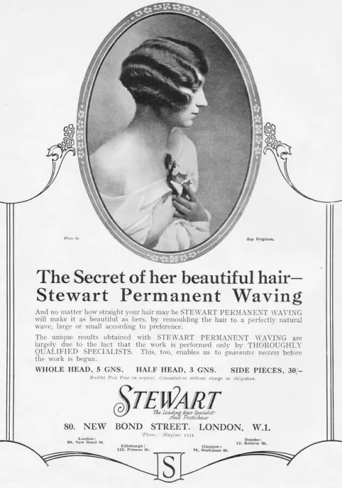 Framed Print : Advert for Stewart hair specialists of permanent Framed Print : Advert for Stewart hair specialists of permanent