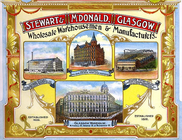Advert, Stewart & McDonald, Clothing Warehouse, Glasgow