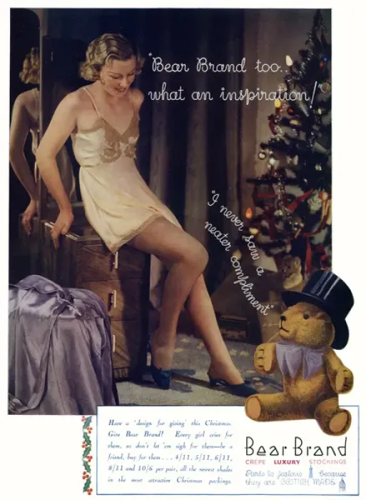 Framed Print : Advert for Stockings by Bear Brand 1934 Framed Print : Advert for Stockings by Bear Brand 1934