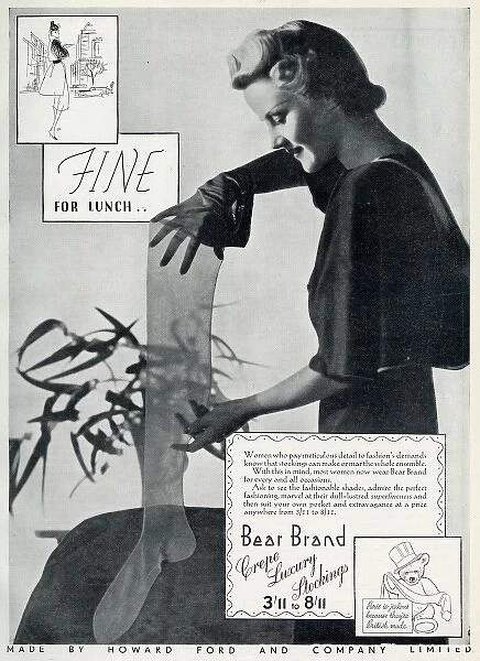 Advert for Stockings by Bear Brand 1937