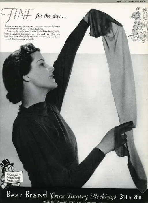 Framed Print : Advert for Stockings by Bear Brand 1937 Framed Print : Advert for Stockings by Bear Brand 1937