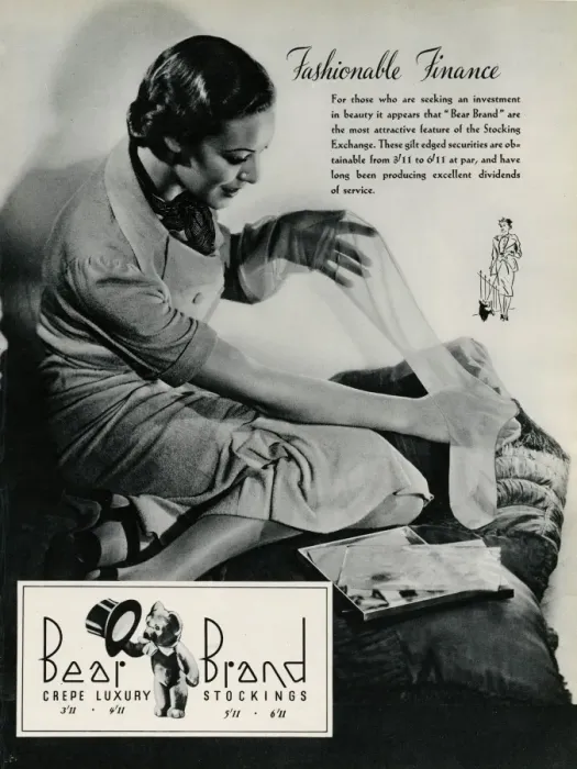 Framed Print : Advert for Stockings by Bear Brand 1937 Framed Print : Advert for Stockings by Bear Brand 1937