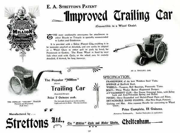 Advert for Strettons Ltd, Trailing Cars, Cheltenham