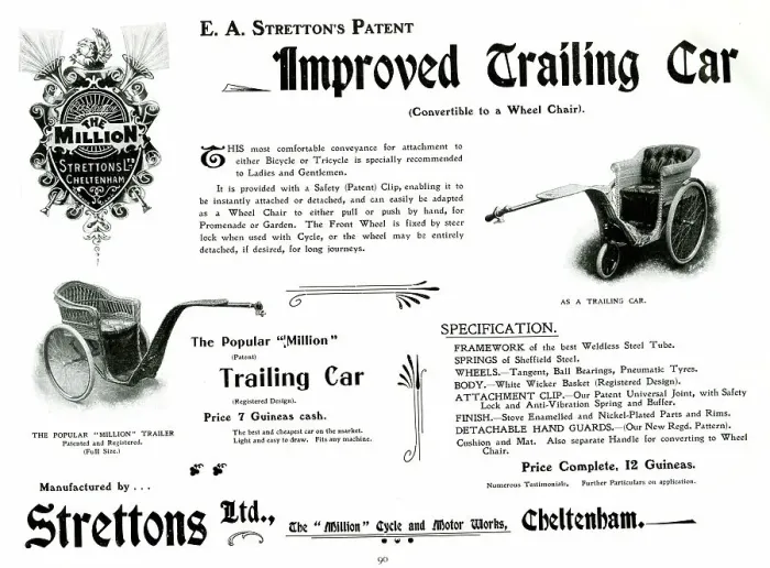 Framed Print : Advert for Strettons Ltd, Trailing Cars, Cheltenham Framed Print : Advert for Strettons Ltd, Trailing Cars, Cheltenham