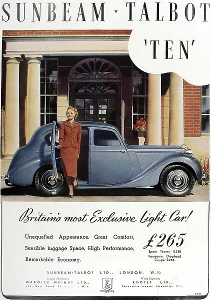 Advertisement for Sunbeam Talbot car