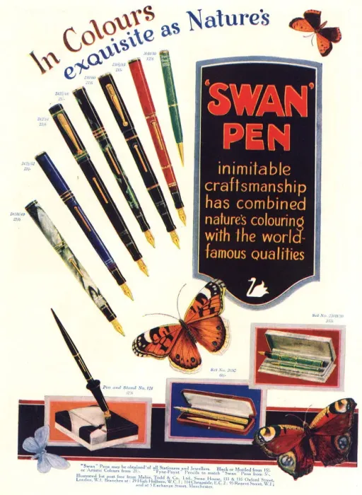 Framed Print : Advert, Swan Fountain Pen Framed Print : Advert, Swan Fountain Pen