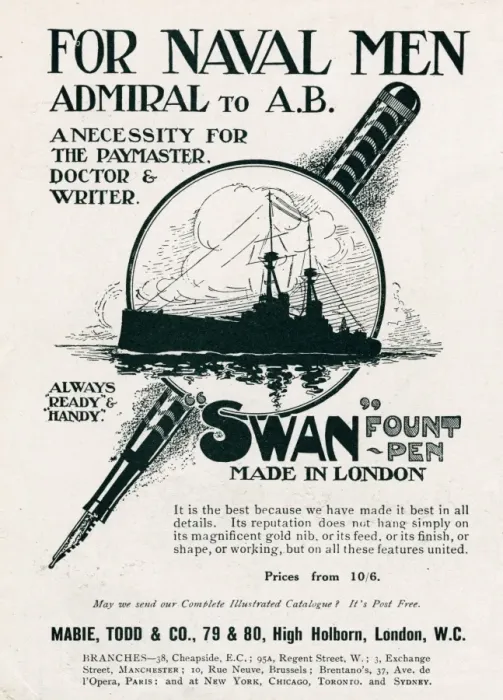 Framed Print : Advert for Swan fountain pens 1914 Framed Print : Advert for Swan fountain pens 1914
