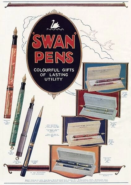 Advert for Swan pens 1929