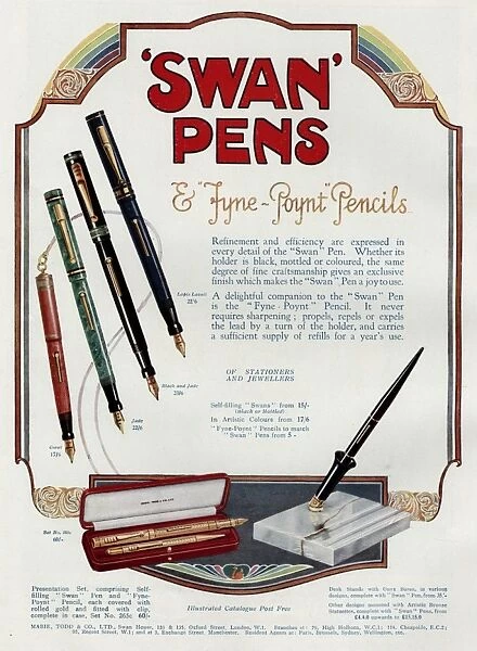 Advert for Swan pens