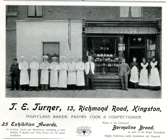 Framed Print : Advert, T E Turner, Bakery, Kingston-on-Thames, Surrey Framed Print : Advert, T E Turner, Bakery, Kingston-on-Thames, Surrey