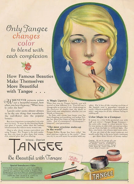 Advert for Tangee make-up (1926)