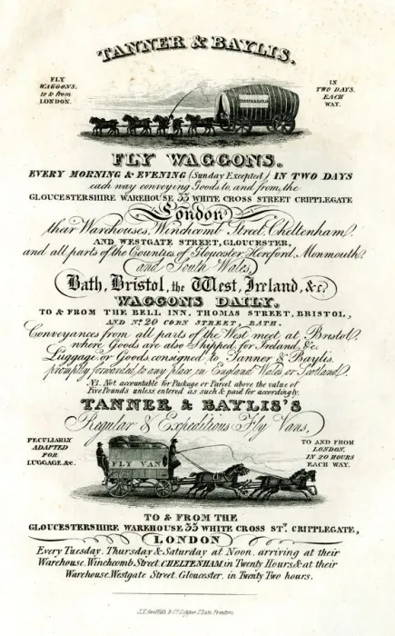 Framed Print : Advert for Tanner & Baylis Fly Waggons Framed Print : Advert for Tanner & Baylis Fly Waggons