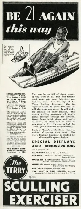 Framed Print : Advert for Terrys exerciser for men 1933 Framed Print : Advert for Terrys exerciser for men 1933