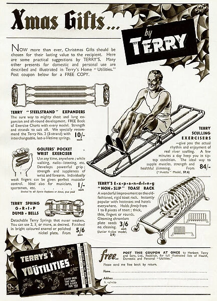 Advert for Terrys exerciser for men 1939