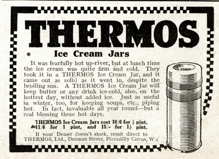 Framed Print : Advert, Thermos Ice Cream Jars Framed Print : Advert, Thermos Ice Cream Jars