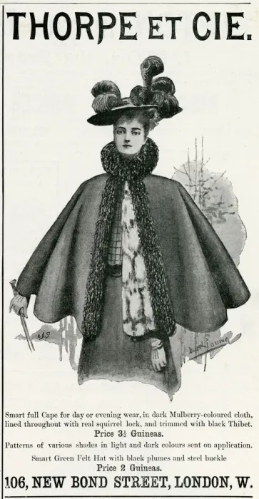 Framed Print : Advert for Thorpe et Cie womens clothing 1895 Framed Print : Advert for Thorpe et Cie womens clothing 1895
