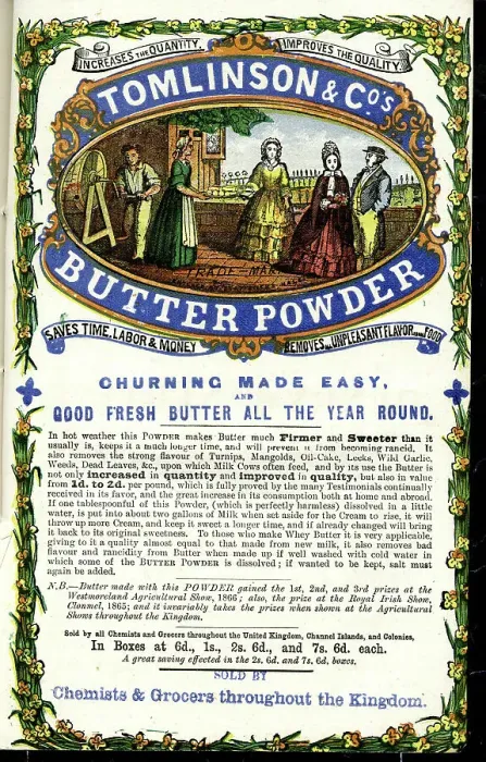 Framed Print : Advert, Tomlinson & Co's Butter Powder Framed Print : Advert, Tomlinson & Co's Butter Powder