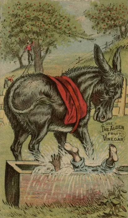 Framed Print : Advertising trade card for The Alden fruit vinegar