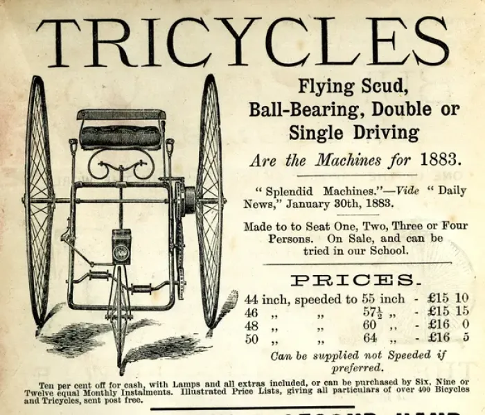 Framed Print : Advertisement for Tricycles Framed Print : Advertisement for Tricycles