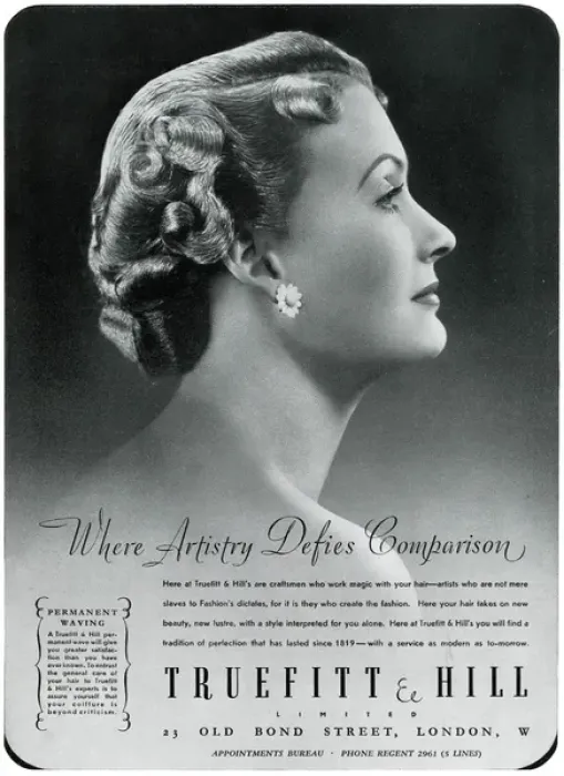 Framed Print : Advert for Truefitt & Hill - hair stylists & products 1937 Framed Print : Advert for Truefitt & Hill - hair stylists & products 1937