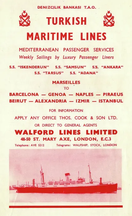 Framed Print : Advert, Turkish Maritime Lines Framed Print : Advert, Turkish Maritime Lines