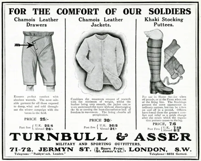 Framed Print : Advert for Turnbull and Asser military outfits 1916 Framed Print : Advert for Turnbull and Asser military outfits 1916