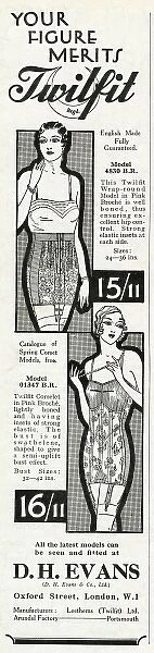 Advert for Twilfit corsets 1931