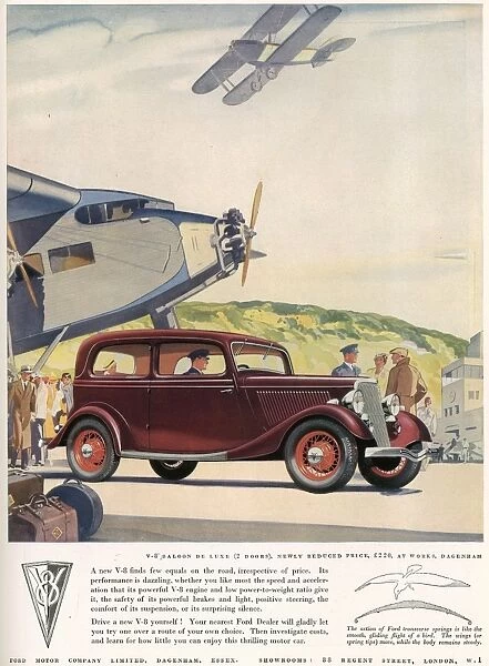 Advertisement for V-8 Saloon de Luxe