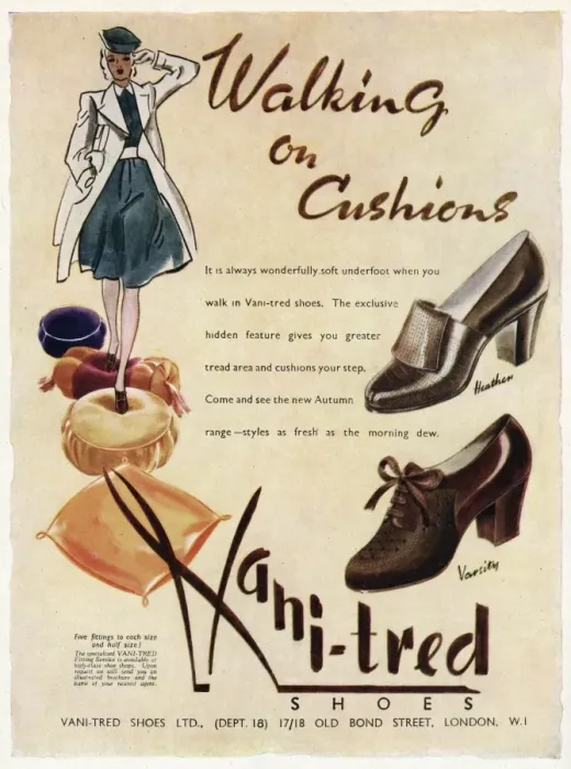 Framed Print : Advert for Vani-tred shoes 1941 Framed Print : Advert for Vani-tred shoes 1941
