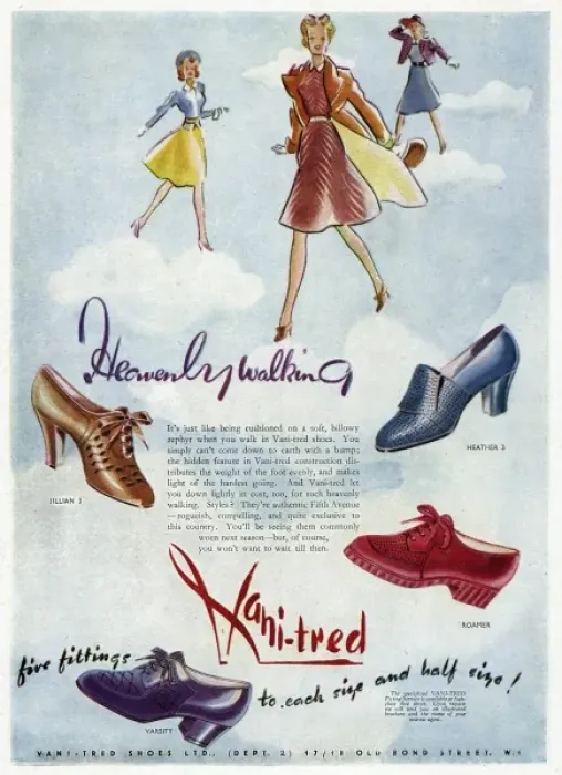 Framed Print : Advert for Vani-Tred shoes 1941 Framed Print : Advert for Vani-Tred shoes 1941