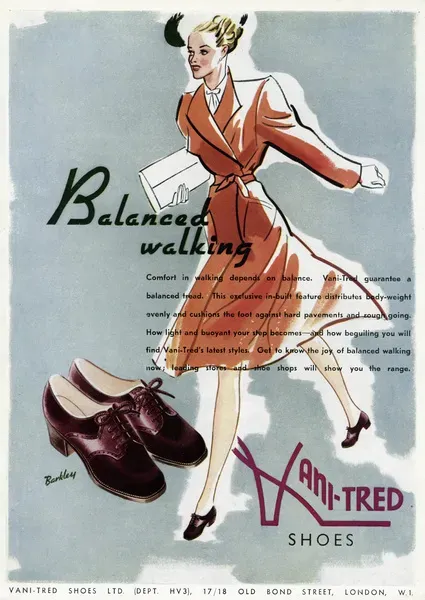 1942 Vani-tred Shoes Advert Print Balanced Art Prints