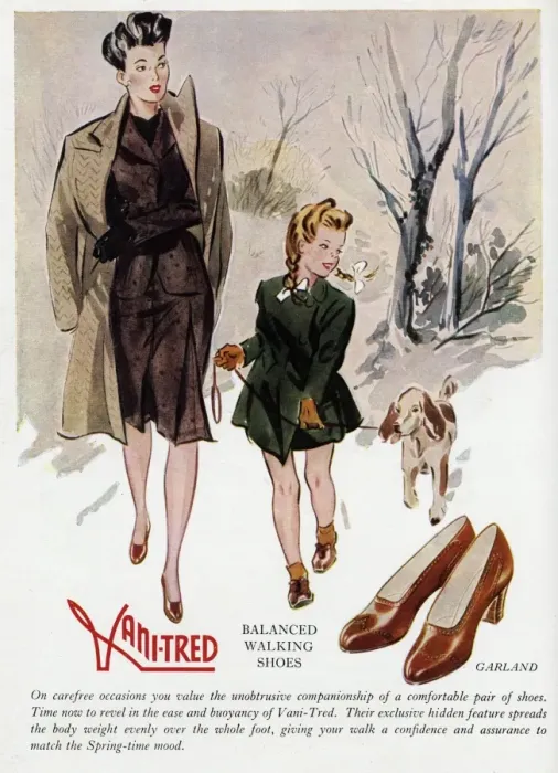 Framed Print : Advert for Vani-tred shoes 1946 Framed Print : Advert for Vani-tred shoes 1946